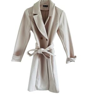 SHEIN Blush Light Pink Cream Peacoat Jacket